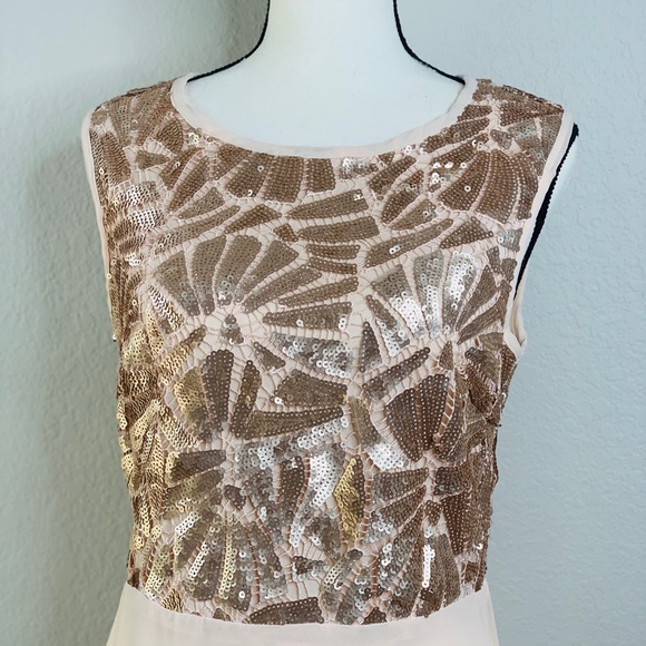 Belle Contrast Sequin Chiffon Bridesmaid Dress, size US 10 - Picture 4 of 16